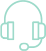 An icon of some headphones