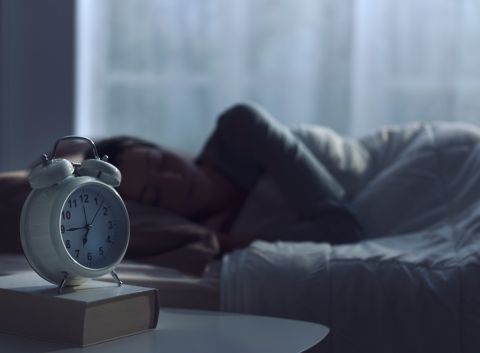 alarm clock on night stand